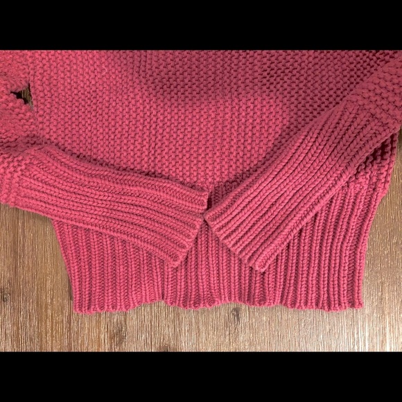 $6.99 shipping next hour🍁 AMERICAN EAGLE Knit Cowl V Neck Wrap Sweater - Picture 7 of 10